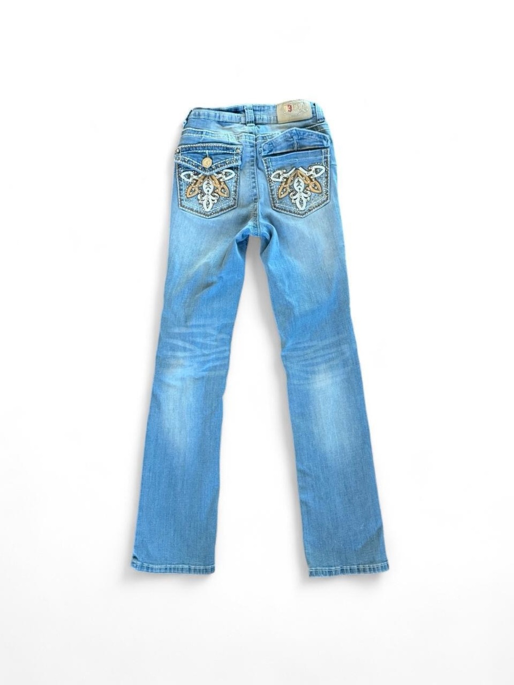 Rebel Y2K Embroidered Low-Rise Jeans Size 0